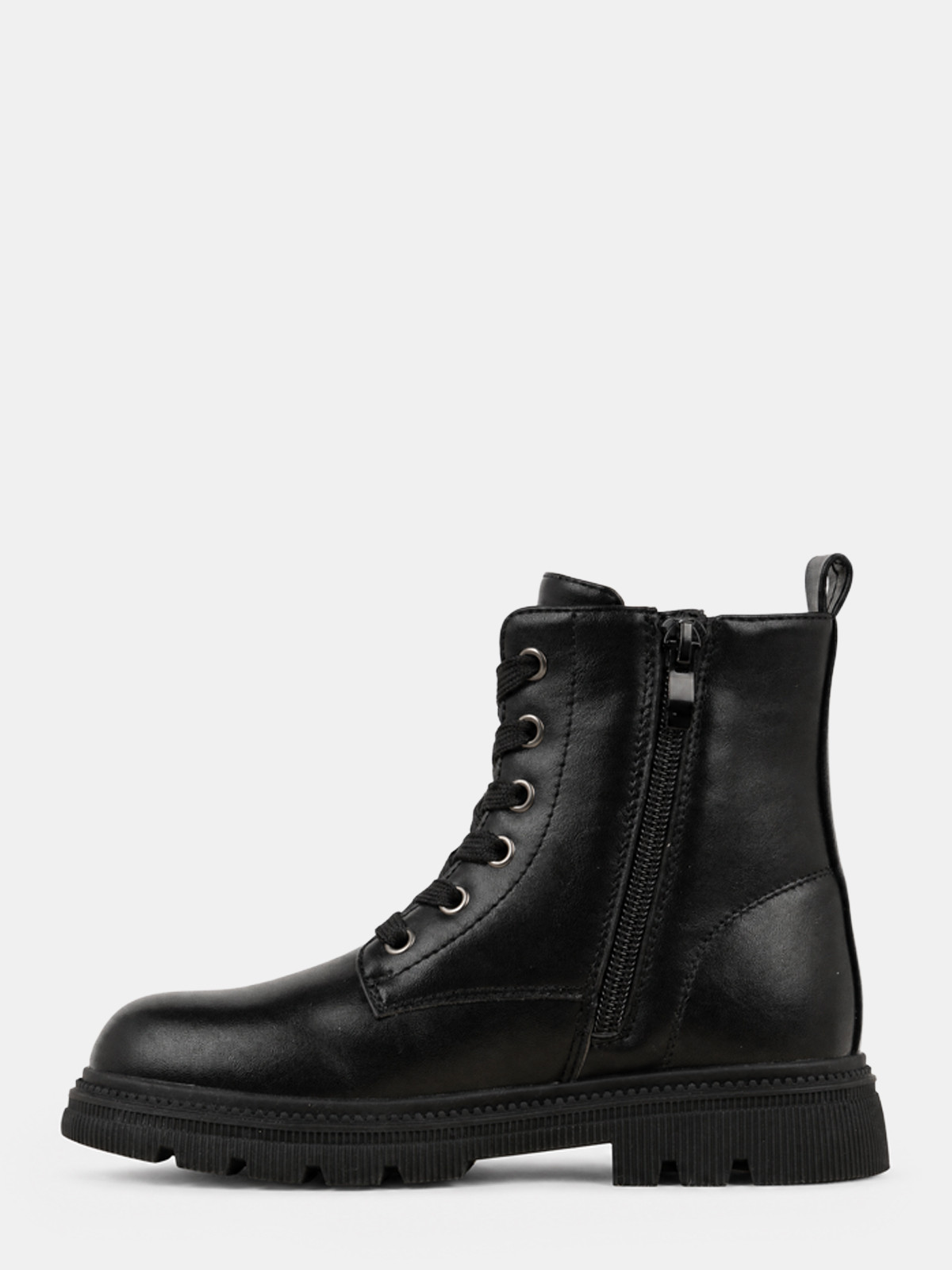 Bottine lacet et zip fille noir (31-36)