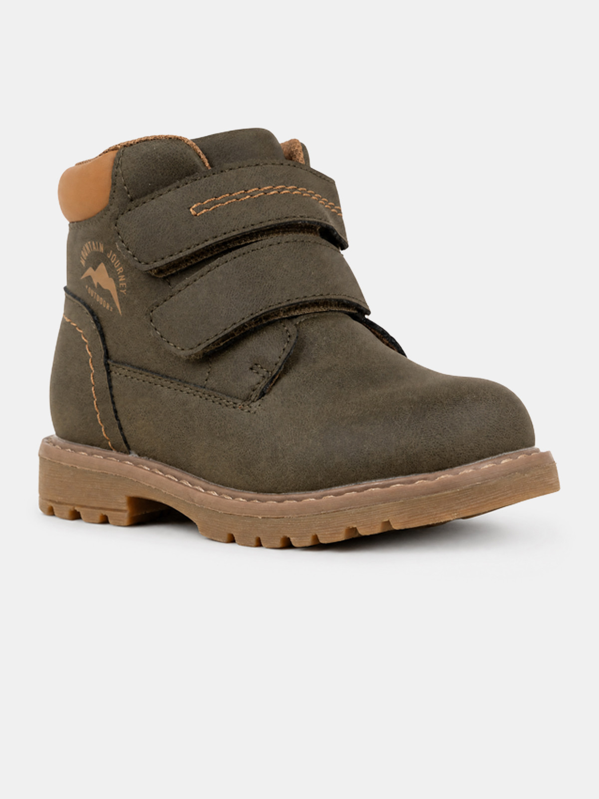 Boots à scratchs garçon kaki (24-30)