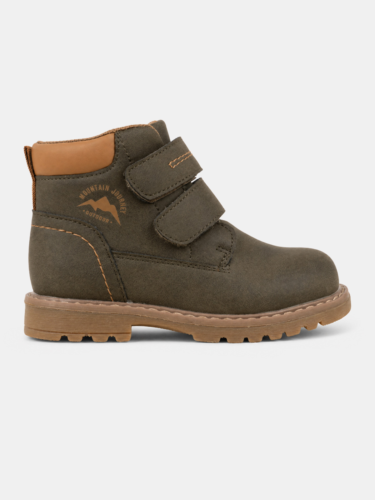 Boots à scratchs garçon kaki (24-30)
