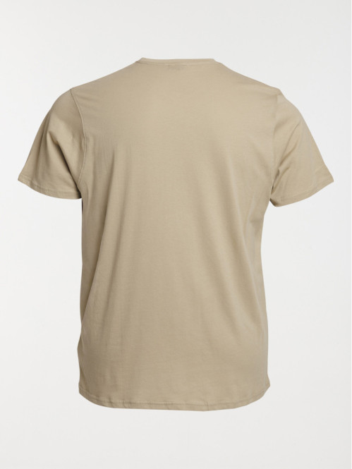 T-shirt uni taupe grande taille homme
