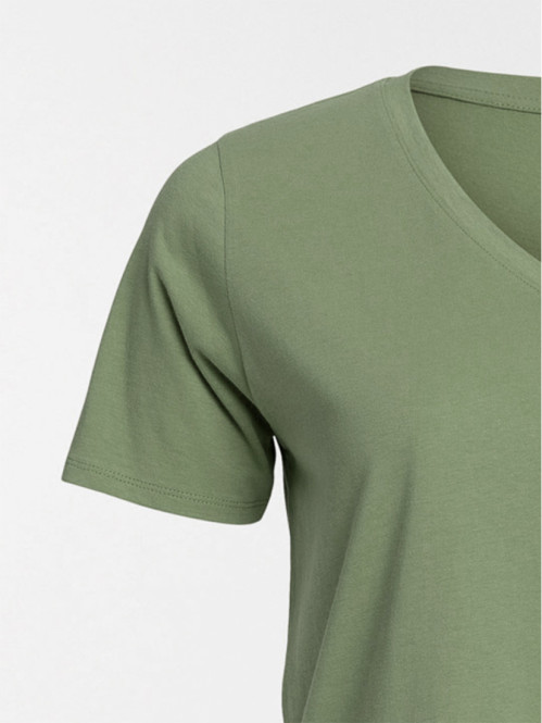 T-shirt col V glaise grande...