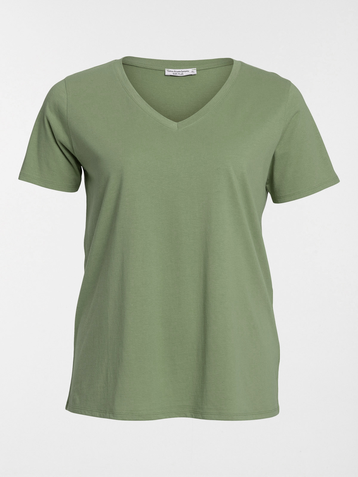 T-shirt col V glaise grande taille femme T-shirt col V glaise grande taille femme