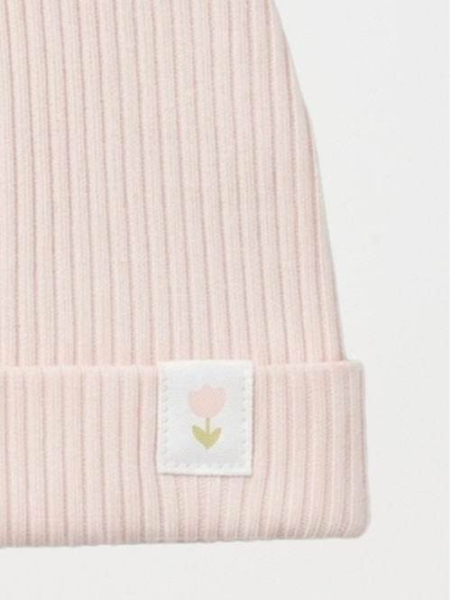 Bonnet naisance fleur rose bébé Bonnet naisance fleur rose bébé
