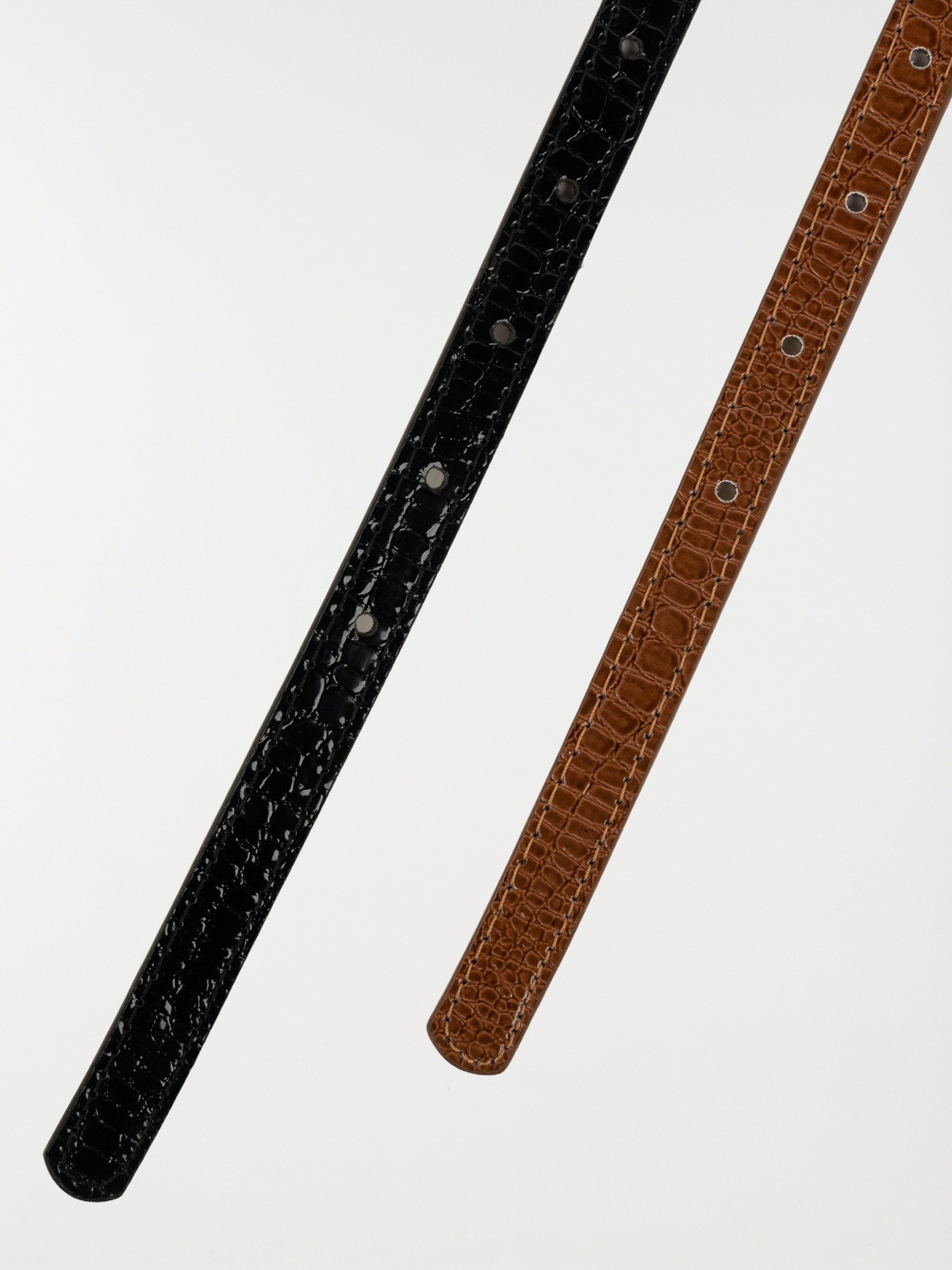 Lot de 2 fines ceintures femme