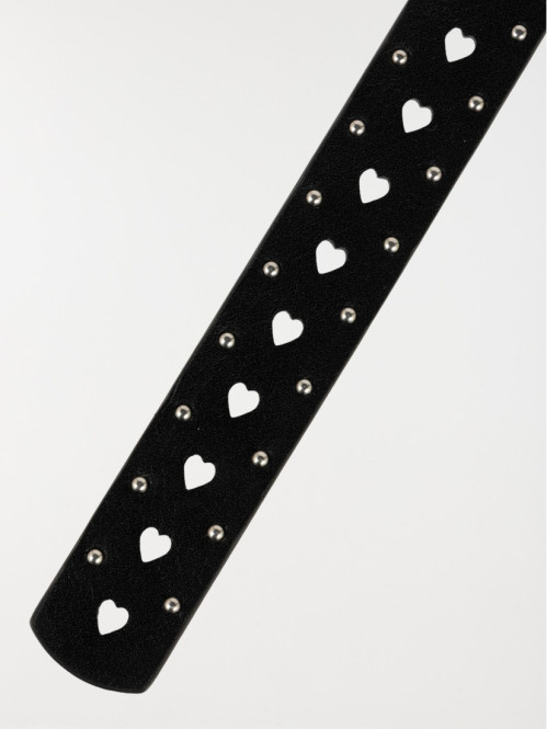 Ceinture noire à clous et...