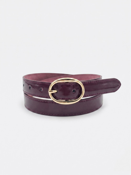 Ceinture vernis bordeaux...