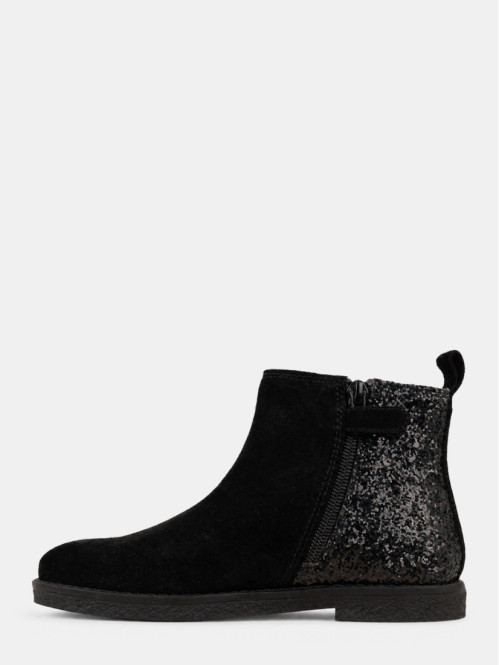 Bottines noires pailletées...