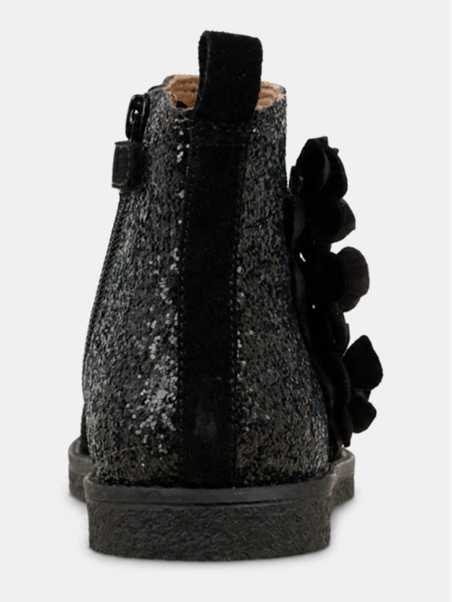 Bottines noires pailletées...