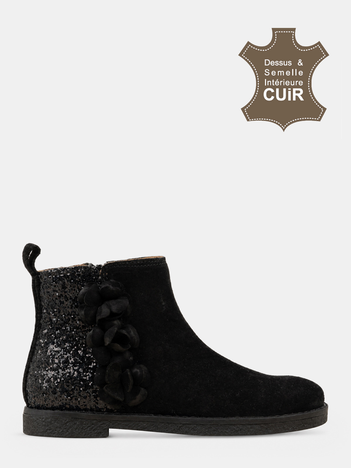 Bottines noires pailletées fille (31-36) Bottines noires pailletées fille (31-36)