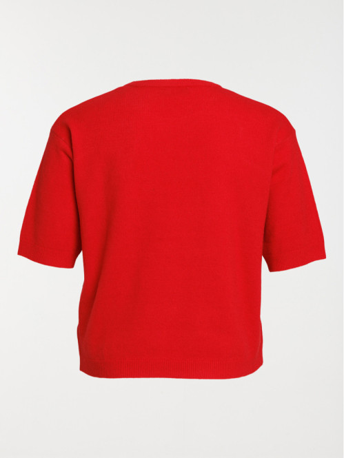 Pull rouge grande taille femme