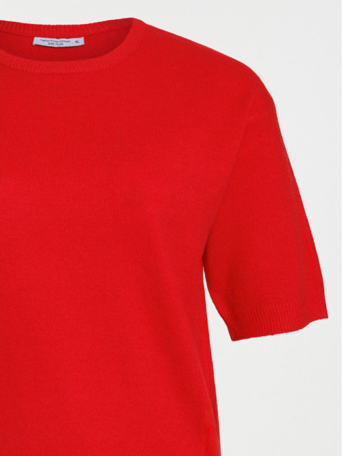 Pull rouge grande taille femme