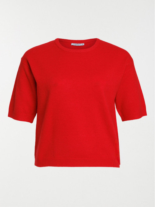 Pull rouge grande taille femme