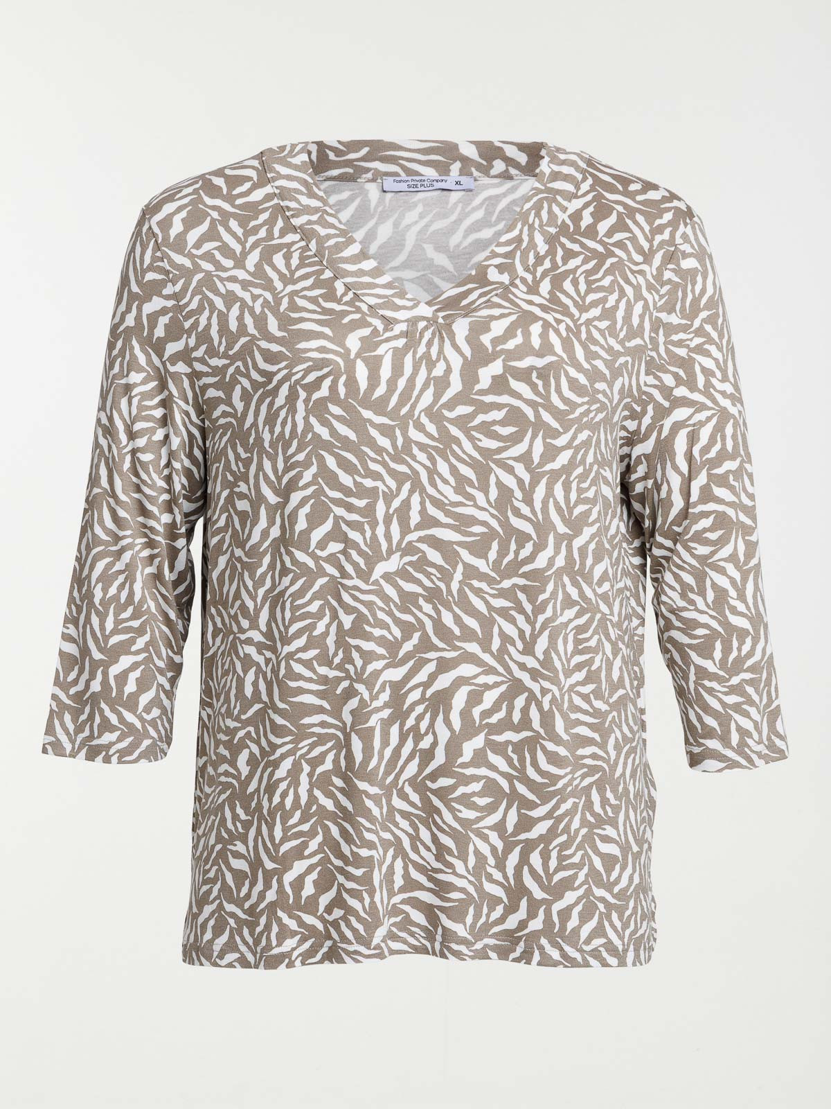 T-shirt col V grande taille femme