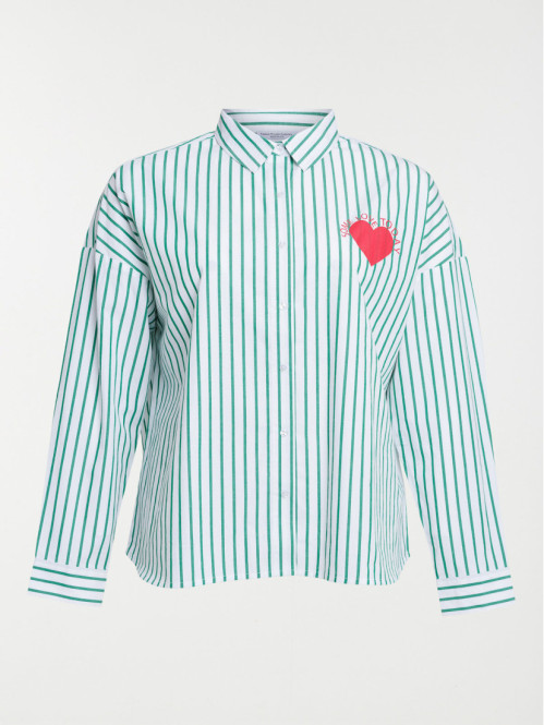 Chemise rayée grande taille...