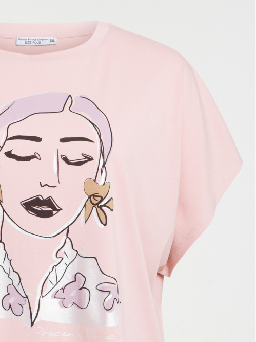 T-shirt motif visage grande...
