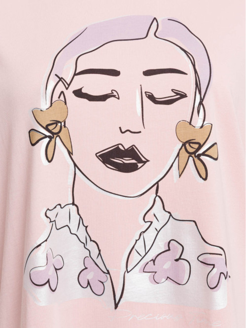 T-shirt motif visage grande...