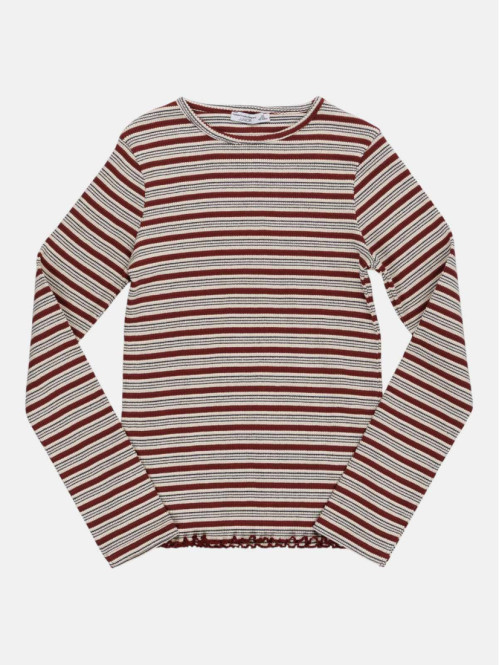 T-shirt rayé multicolore...