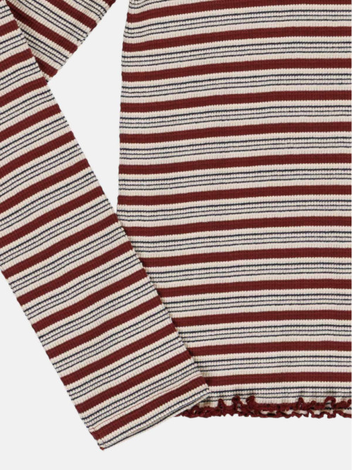 T-shirt rayé multicolore...