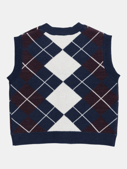 Gilet carreaux bleu empire...