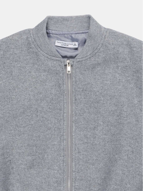 Blouson boule gris chiné...