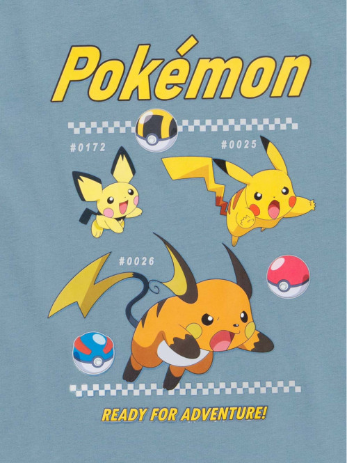 Tee-shirt Pokémon bleu...