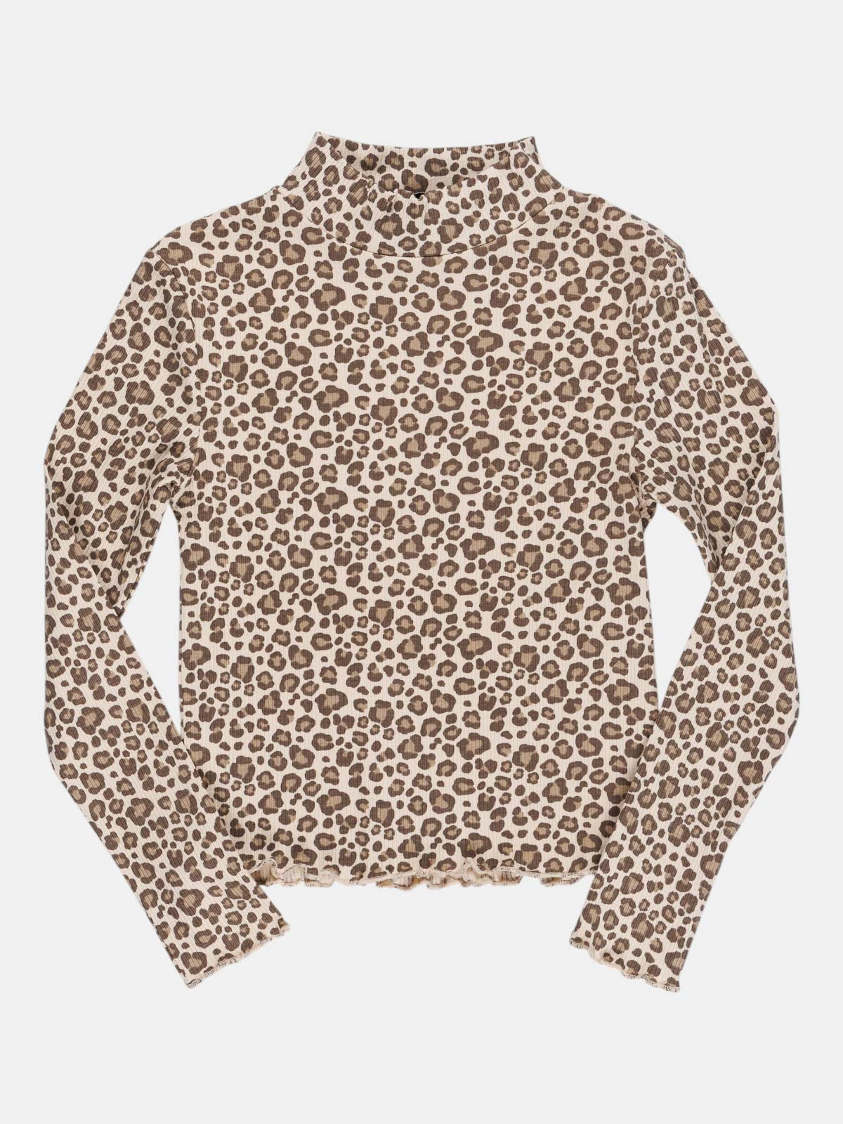 T-shirt léopard côtelé fille (3-12A)