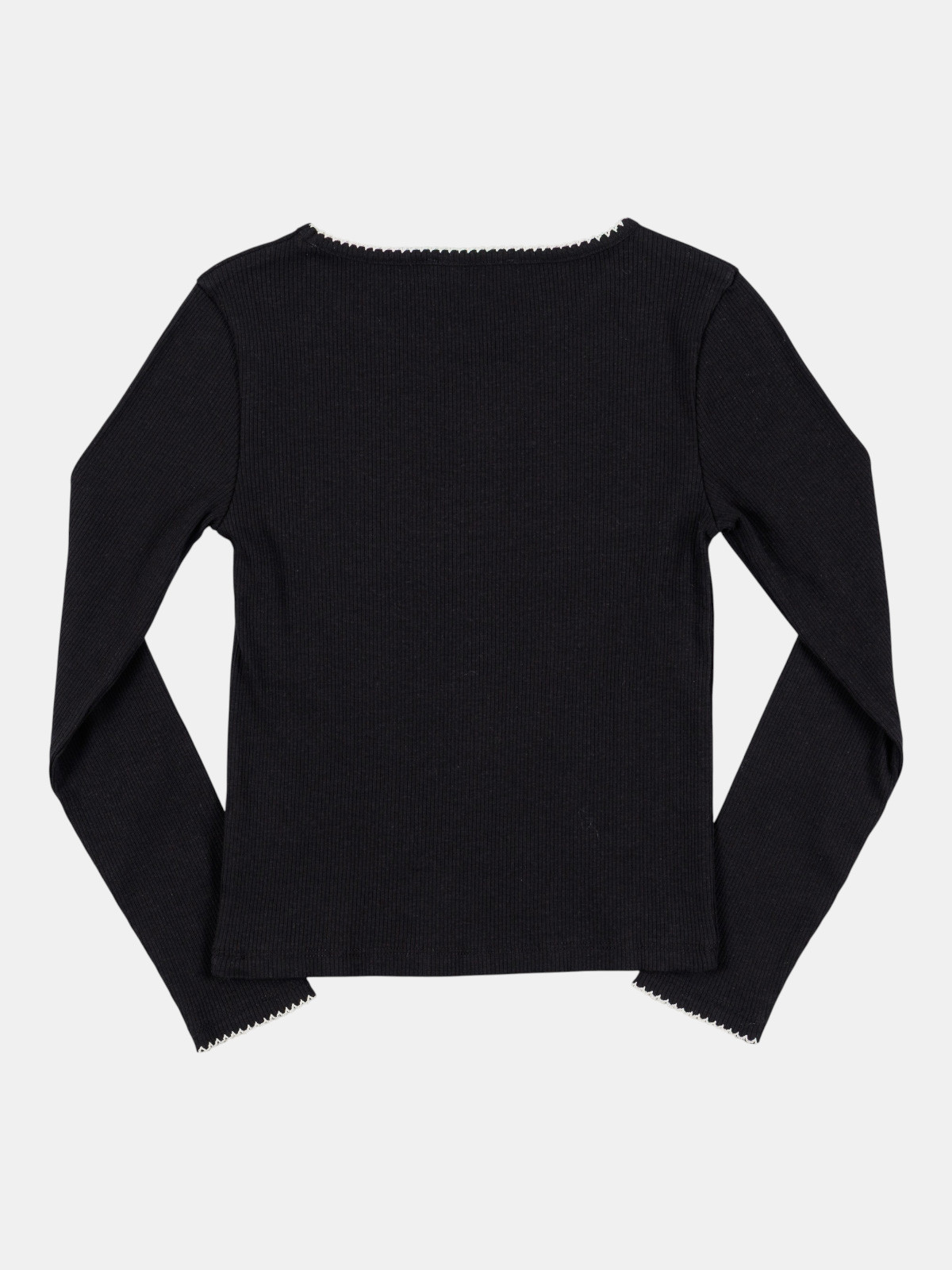T-shirt côtelé noeud brodé fille (3-12A)