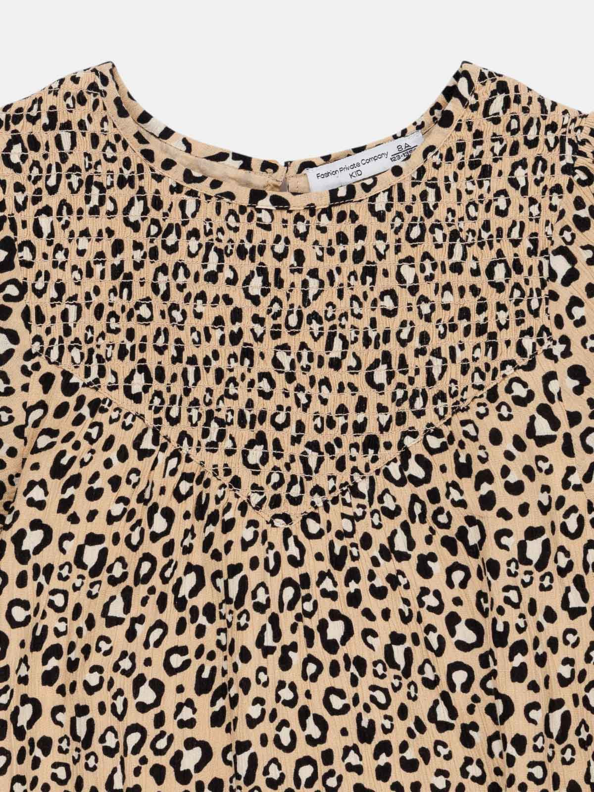 Robe léopard fille (3-12A) Robe léopard fille (3-12A)