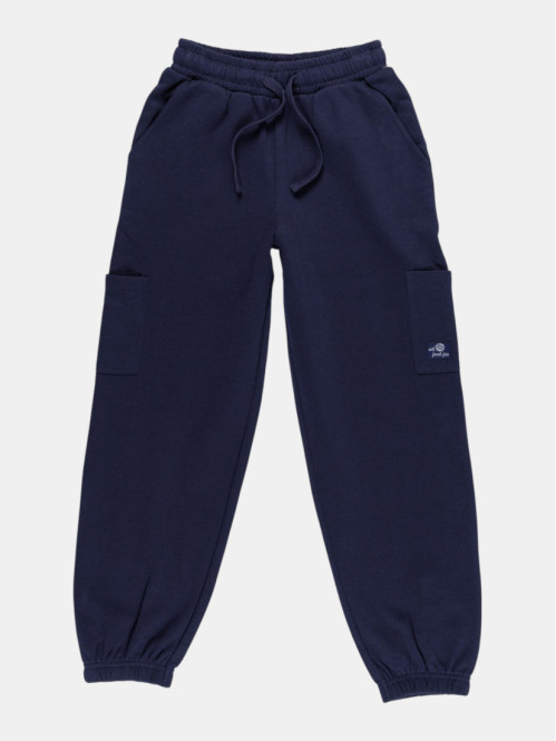 Jogging cargo bleu brut...