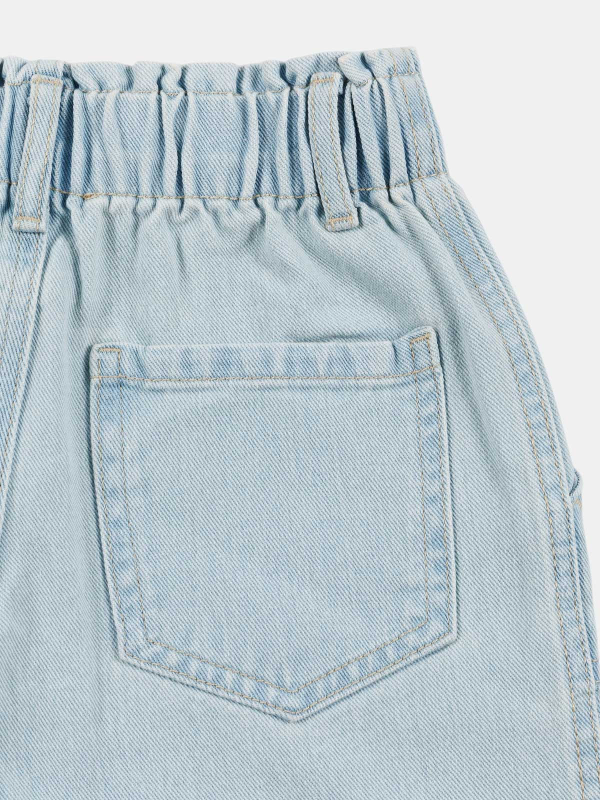 Jean bleach denim baggy fille (3-12A)