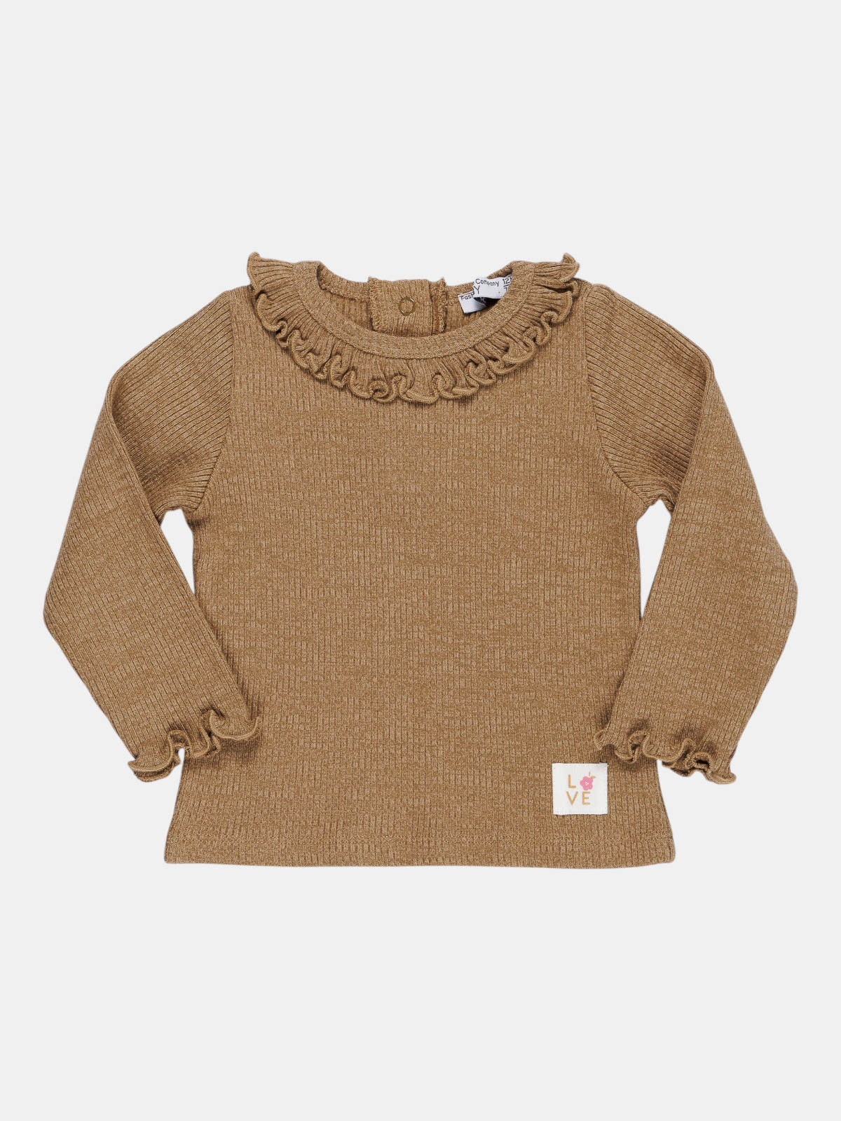T-shirt Love col claudine fille (3-36M) T-shirt Love col claudine fille (3-36M)