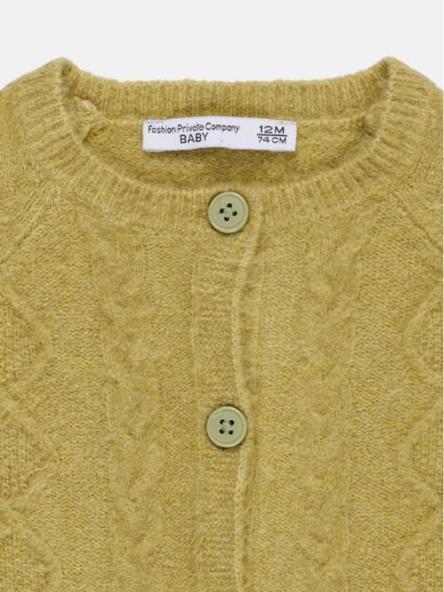 Gilet boutonné doux fille...