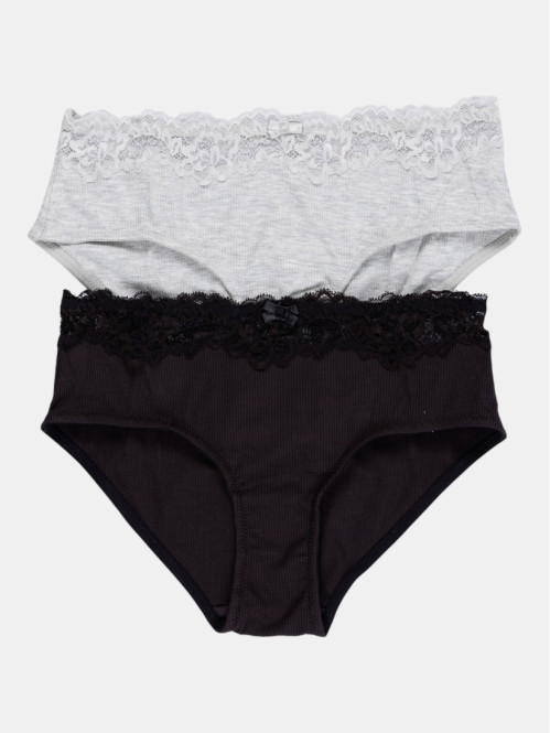 Lot de 2 shorties femme (S-XL)