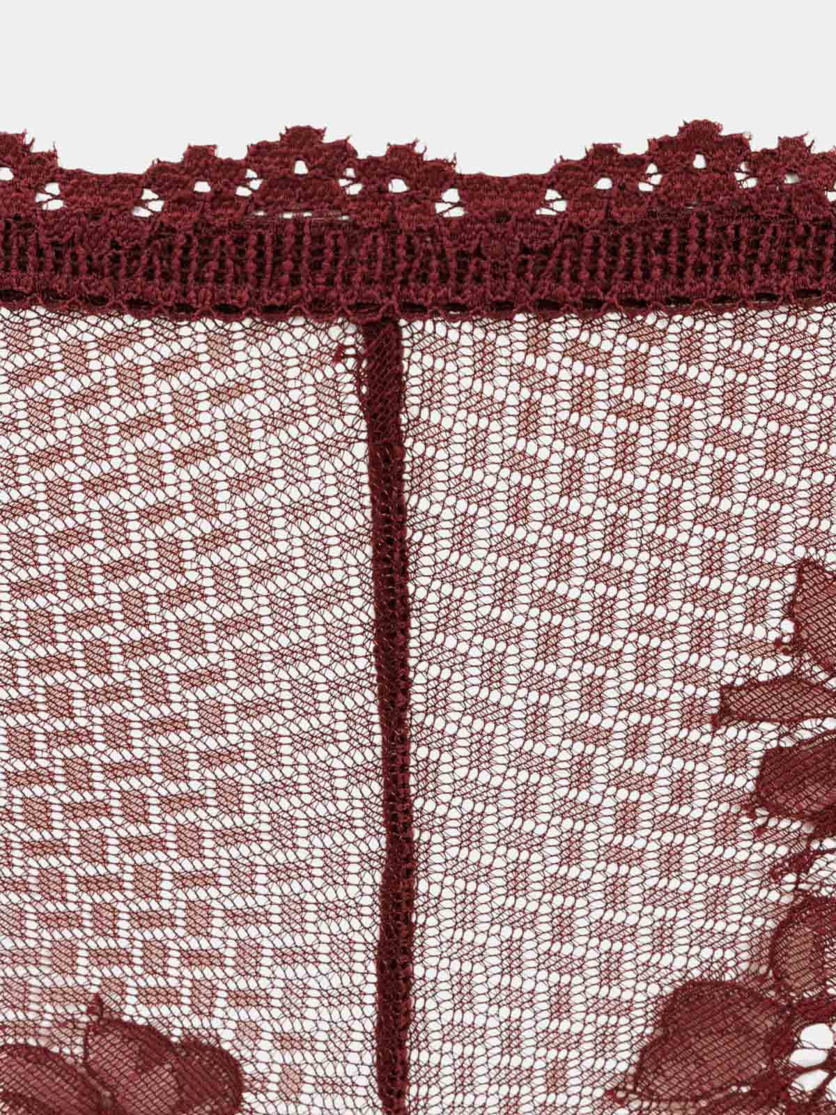 Shorty dentelle burgundy femme (S-XL) Shorty dentelle burgundy femme (S-XL)