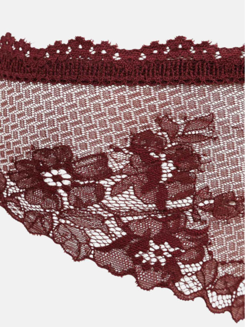 Shorty dentelle burgundy...