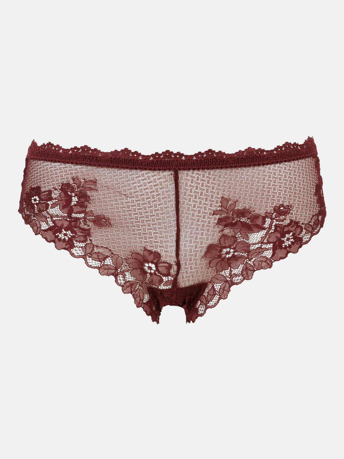 Shorty dentelle burgundy femme (S-XL) Shorty dentelle burgundy femme (S-XL)