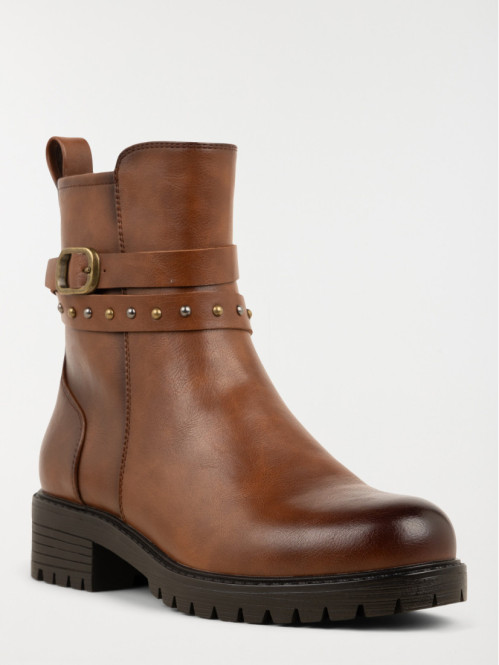 Bottines marrons brides femme (36-41) Bottines marrons brides femme (36-41)