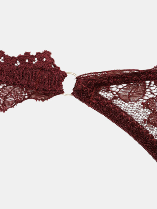 Tanga dentelle burgundy...