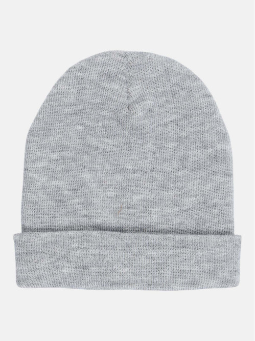 Bonnet revers gris homme