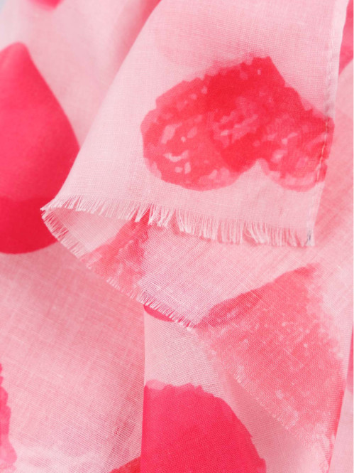 Foulard motif coeur femme