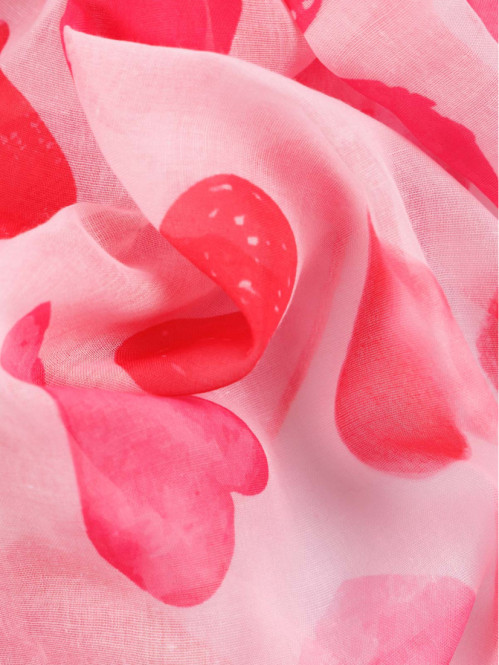 Foulard motif coeur femme
