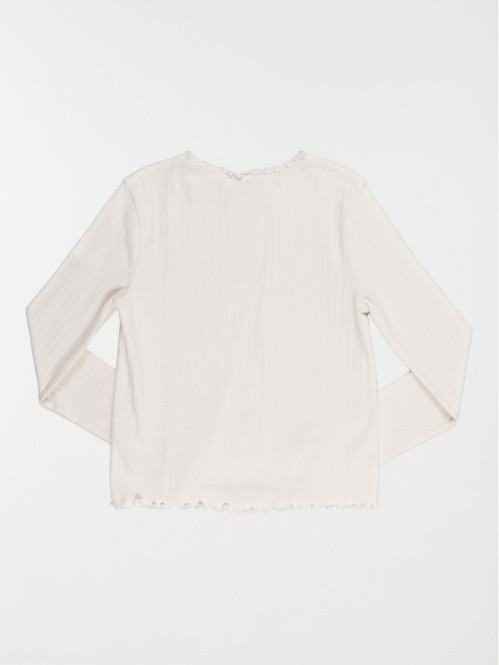 T-shirt noeud col dentelle...