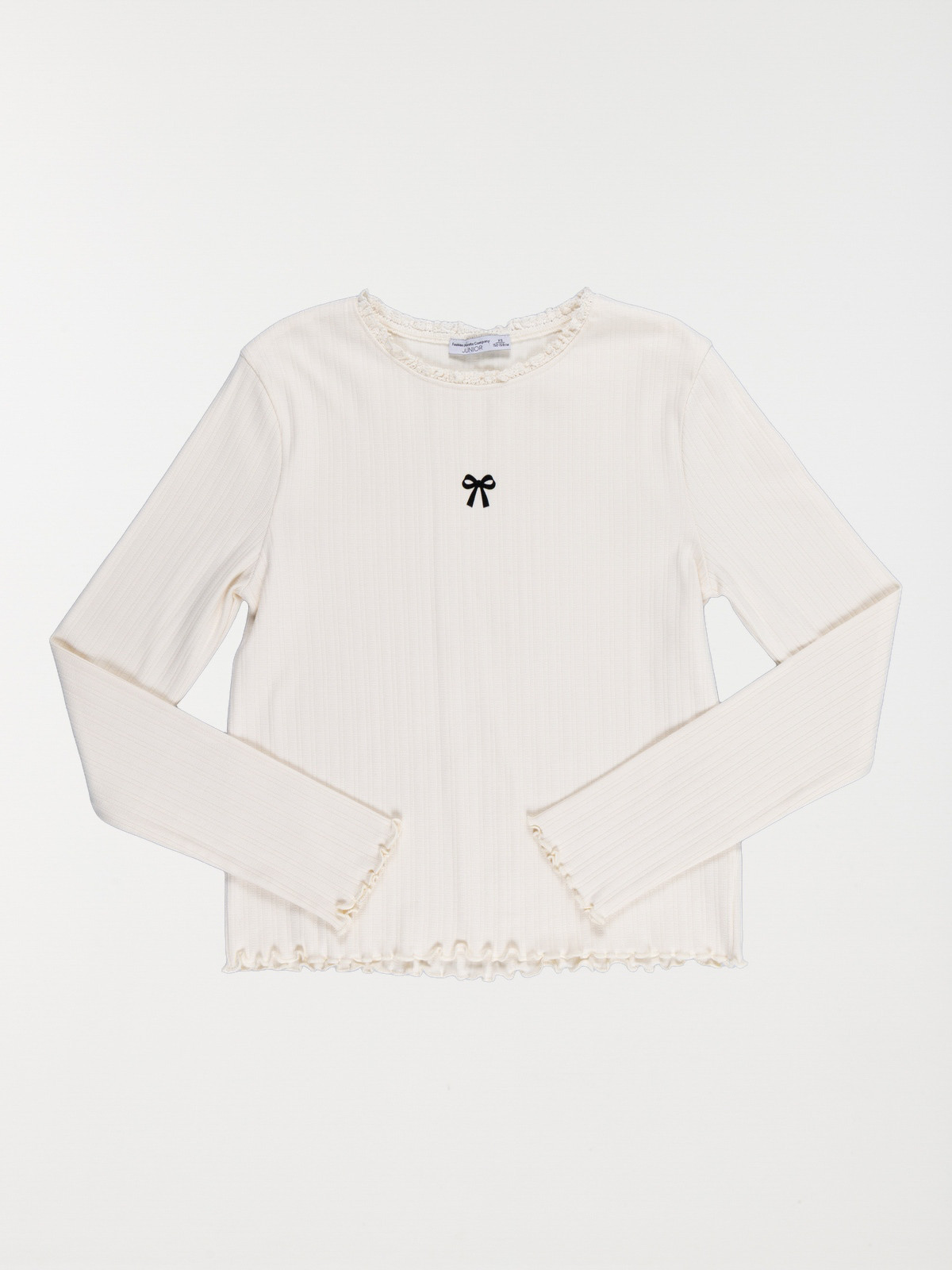 T-shirt noeud col dentelle fille (XXS-M)
