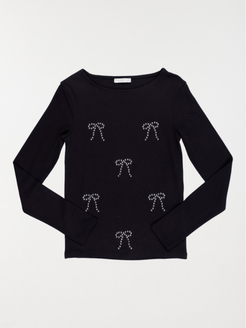 T-shirt noeuds en strass...