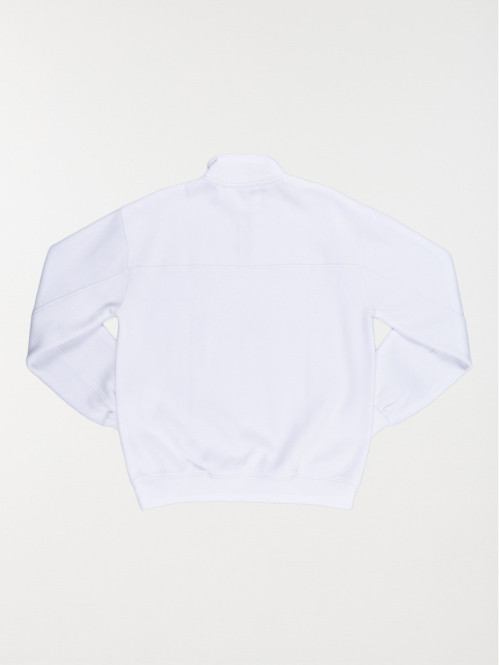 Sweat col zippé blanc...