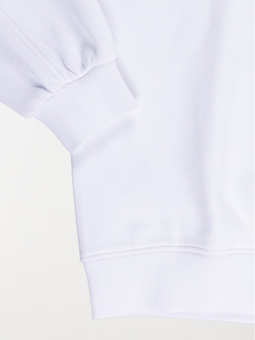 Sweat col zippé blanc...
