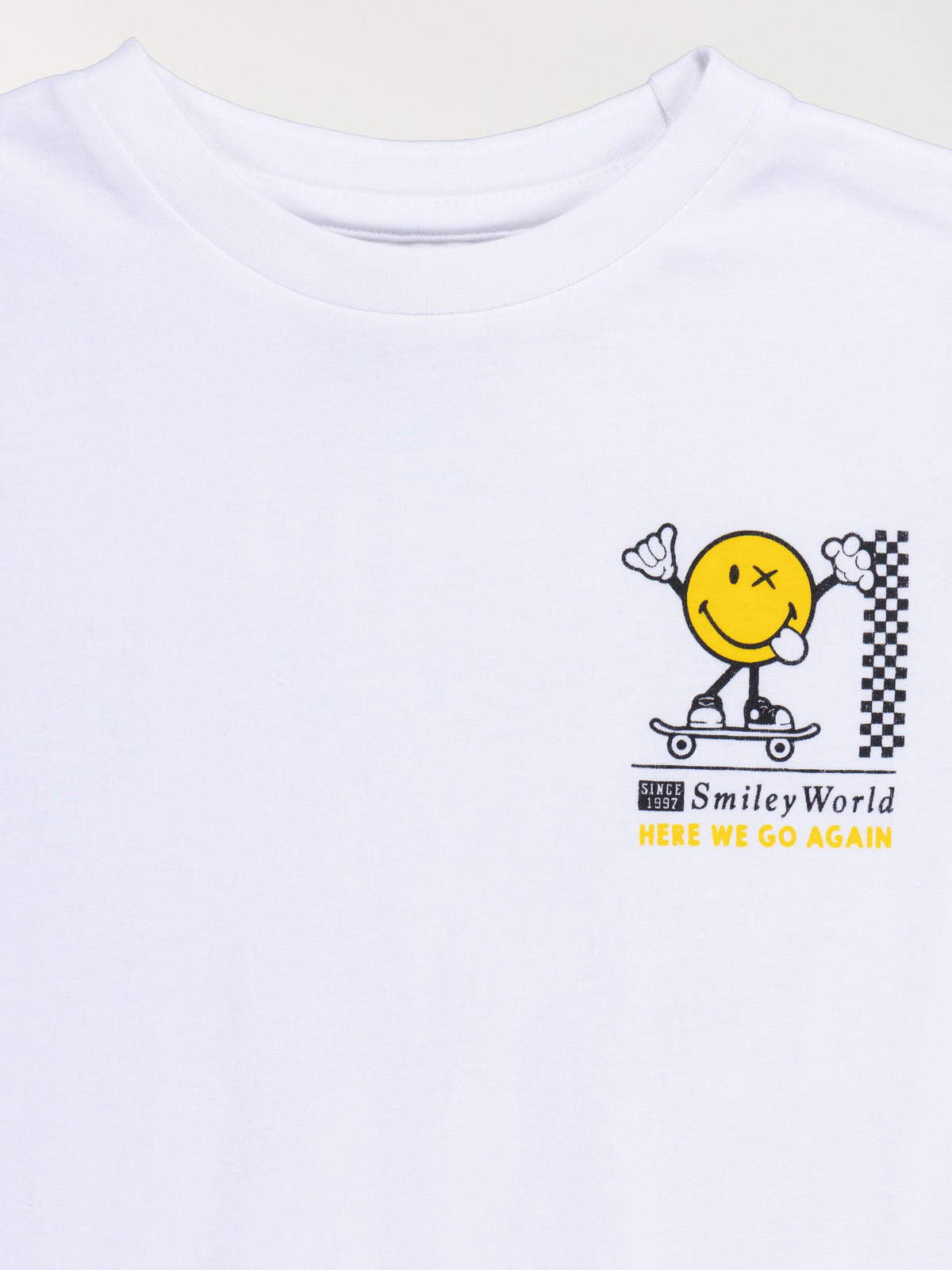 Tee-shirt Smiley garçon blanc (6-12A) Tee-shirt Smiley garçon blanc (6-12A)
