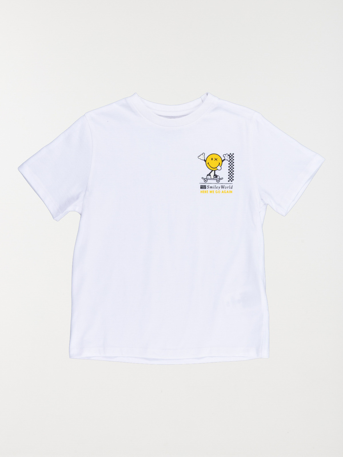 Tee-shirt Smiley garçon blanc (6-12A) Tee-shirt Smiley garçon blanc (6-12A)