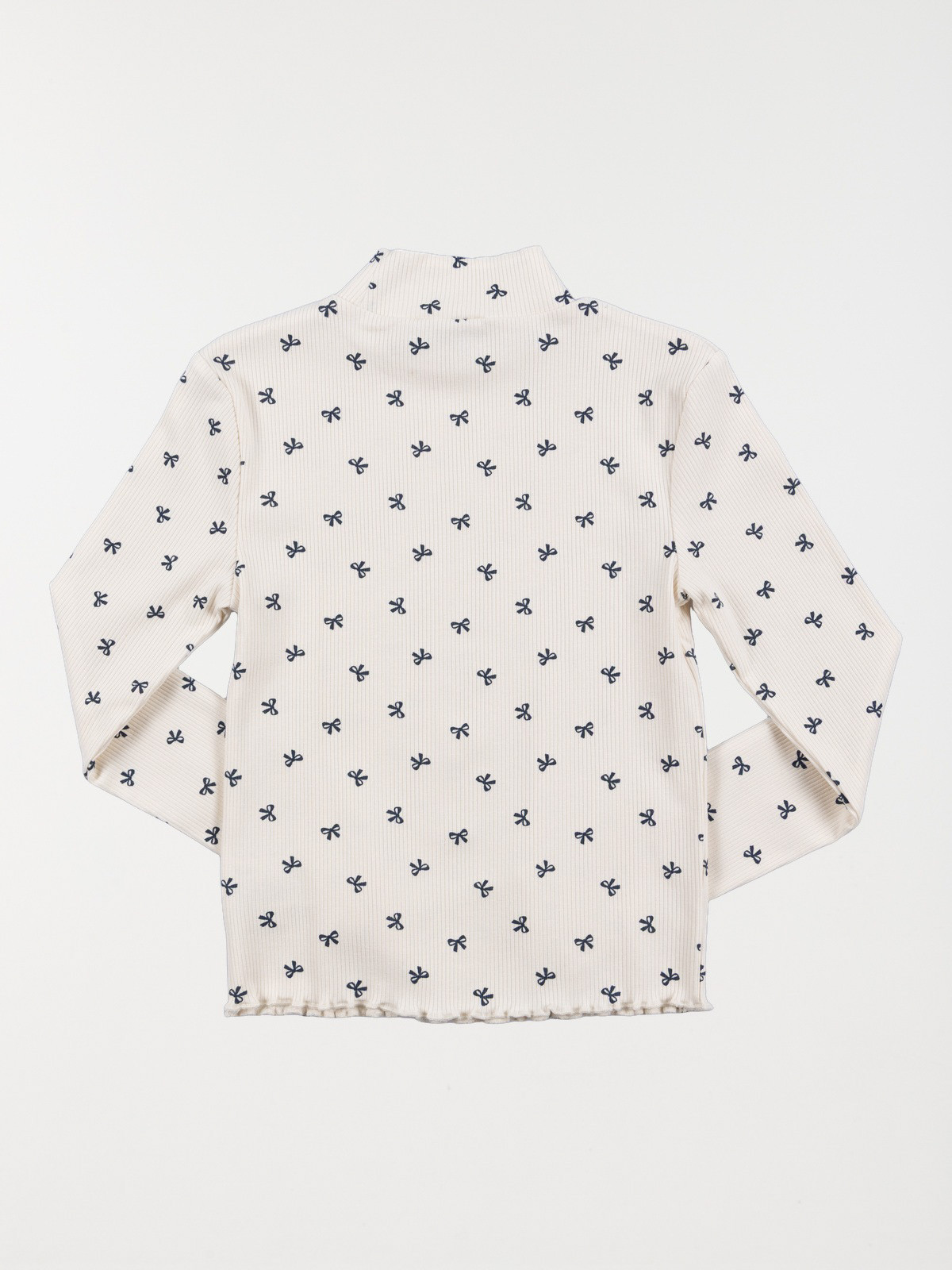 T-shirt col montant noeud fille (3-12A) T-shirt col montant noeud fille (3-12A)