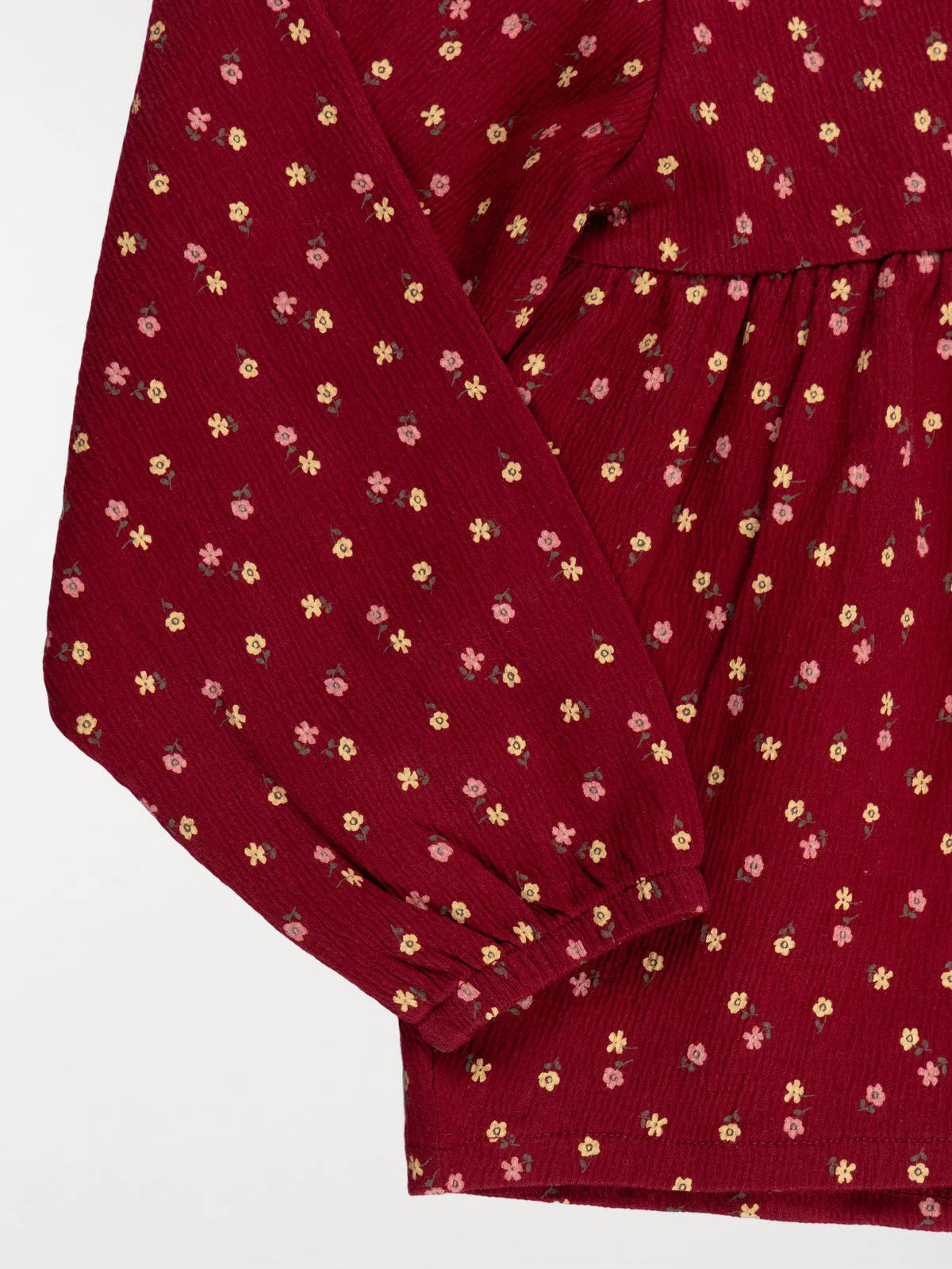 Blouse fleurie avec nœuds fille (3-12A) Blouse fleurie avec nœuds fille (3-12A)
